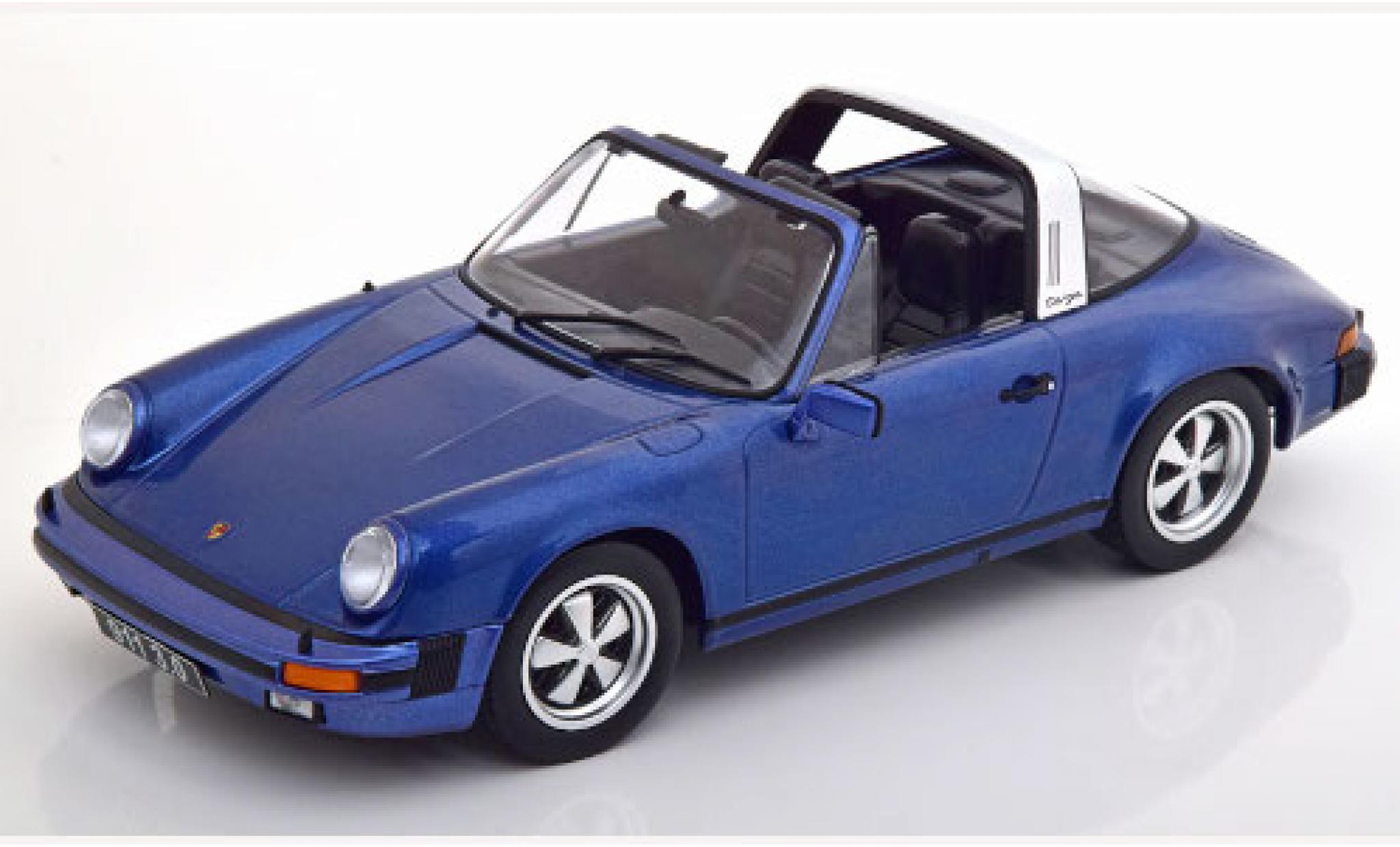 Porsche 930 Targa 1/18 KK Scale 911 Carrera 3.0 Targa metallic blauw 1977 modelauto
