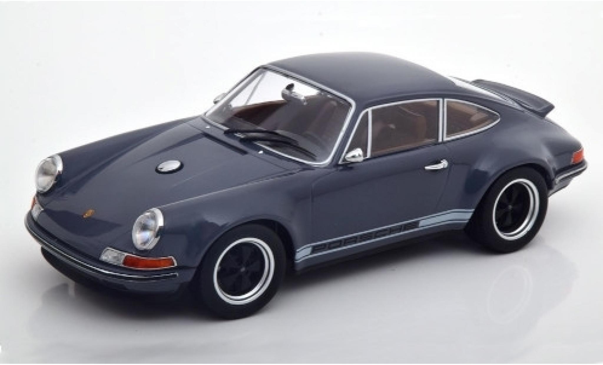 Porsche 911 1/18 KK Scale Singer grijs/Dekor modelauto