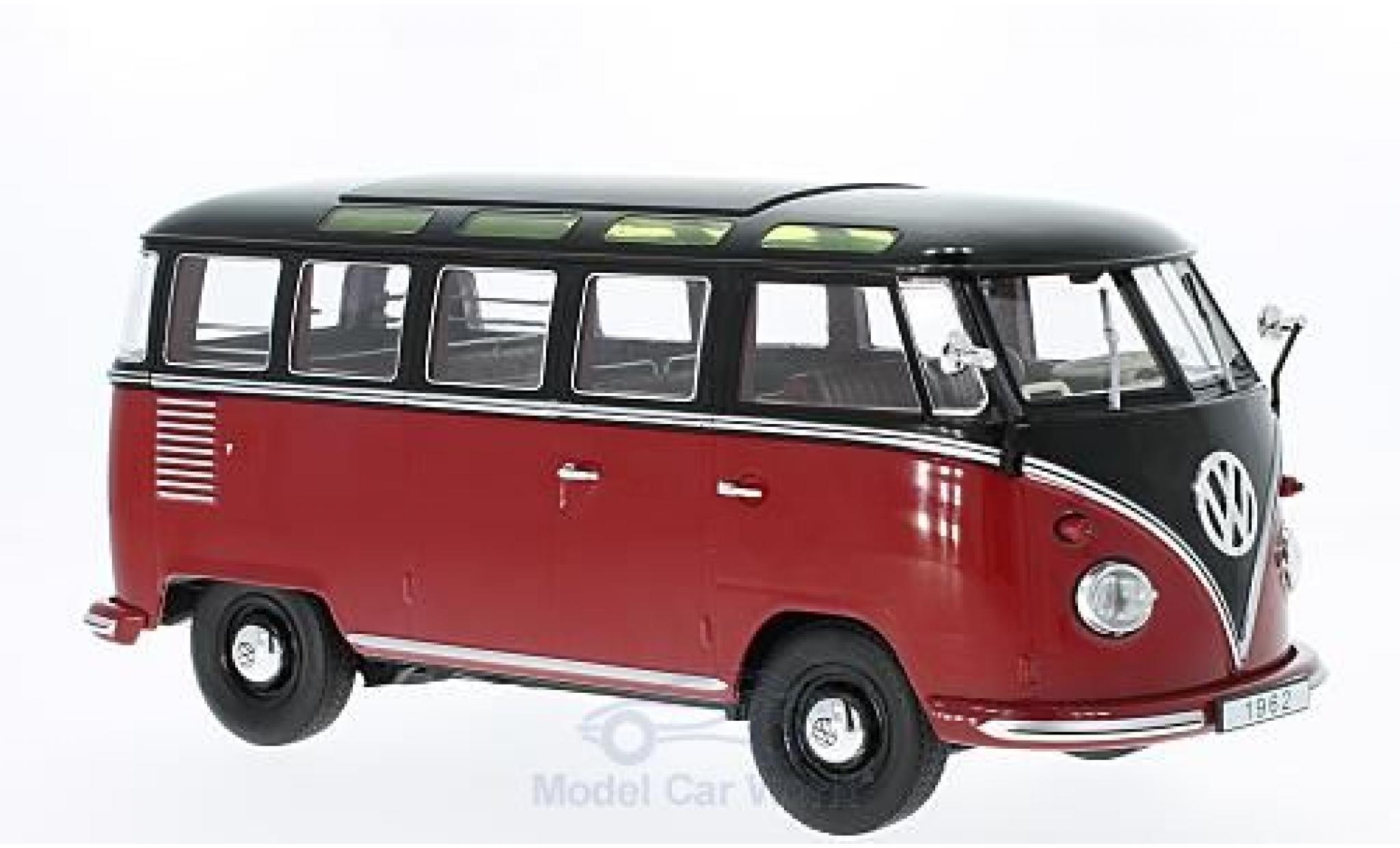 Volkswagen T1 B 1/18 KK Scale rood/zwart 1962 Samba modelauto