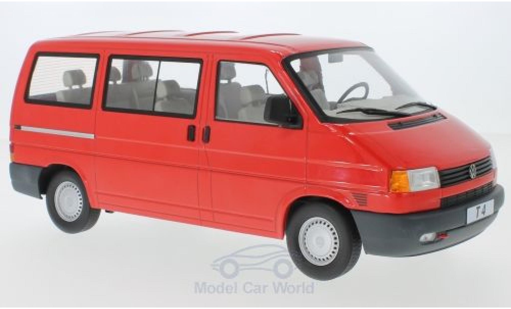 Volkswagen T4 1/18 KK Scale Caravelle rood 1992 modelauto