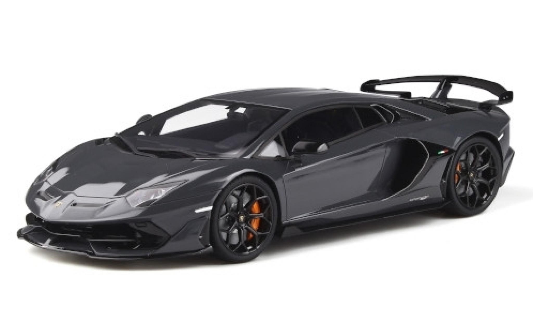 Lamborghini Aventador 1/18 GT Spirit SVJ grijs modelauto