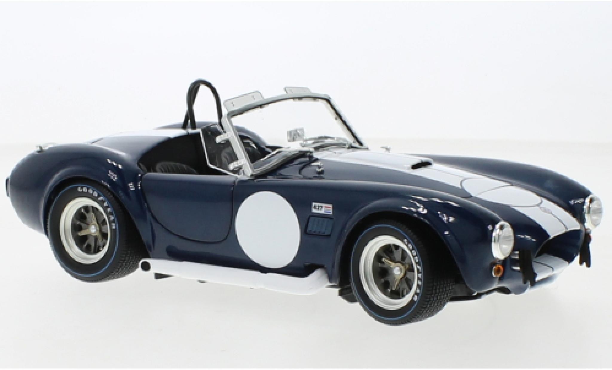 Shelby Cobra 1/18 Kyosho 427 S/C blauw fonc&eacute;/wit modelauto