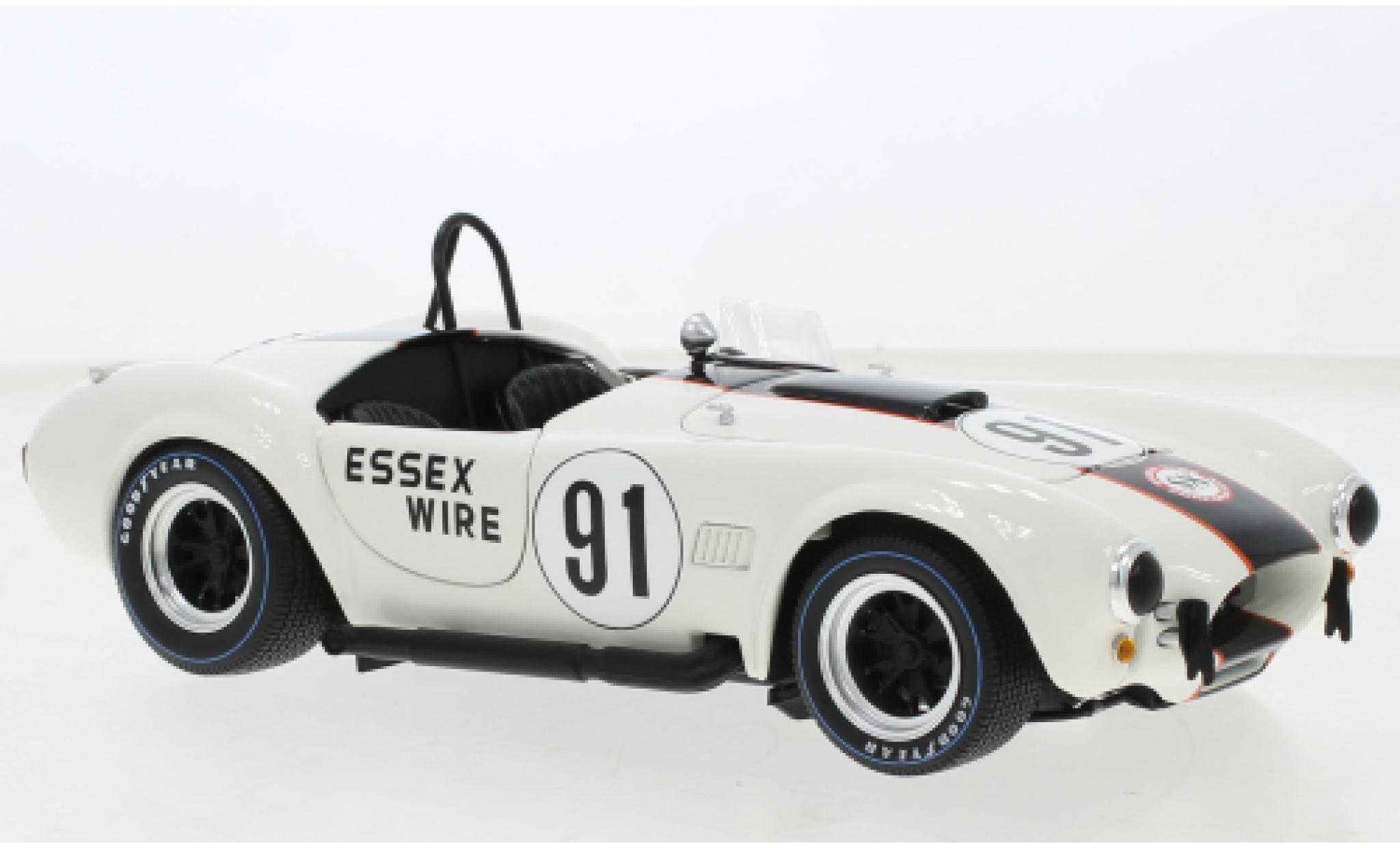 Shelby Cobra 1/18 Kyosho 427 S/C wit/blauw Essex Wire modelauto