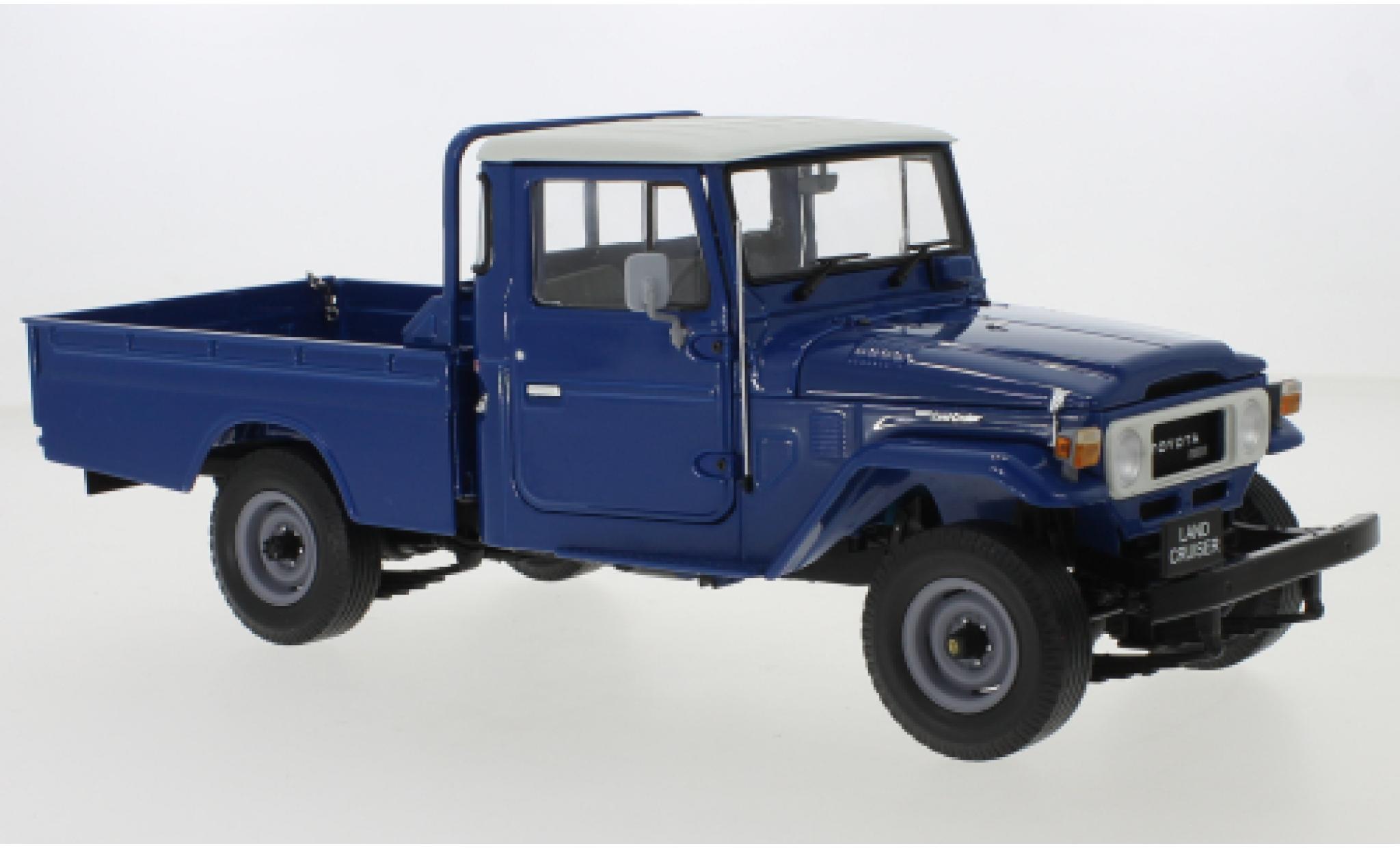 Toyota Land Cruiser 1/18 Kyosho 40 Pick Up blauw RHD modelauto