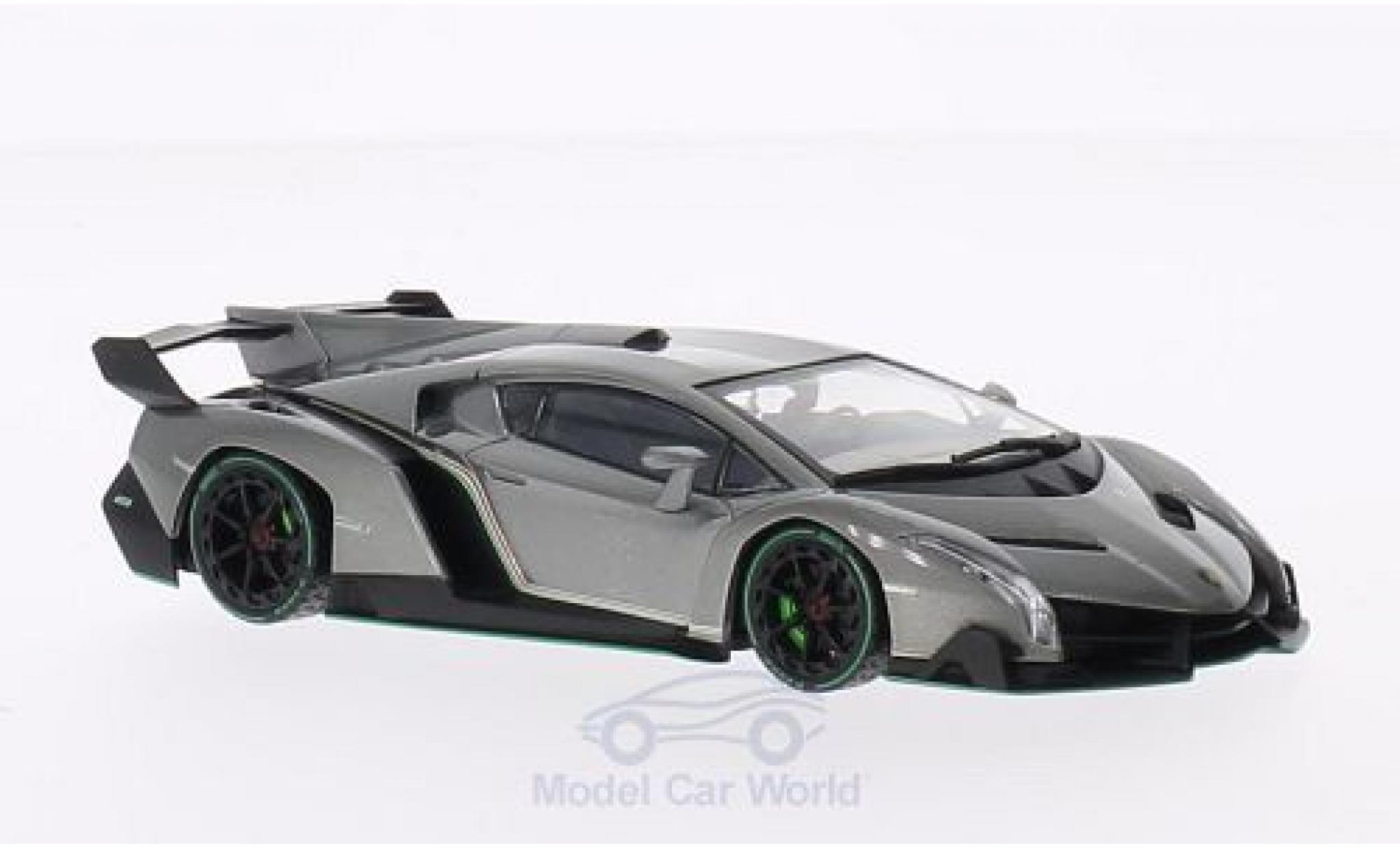 Lamborghini Veneno 1/43 Kyosho metallic grijs/groen modelauto