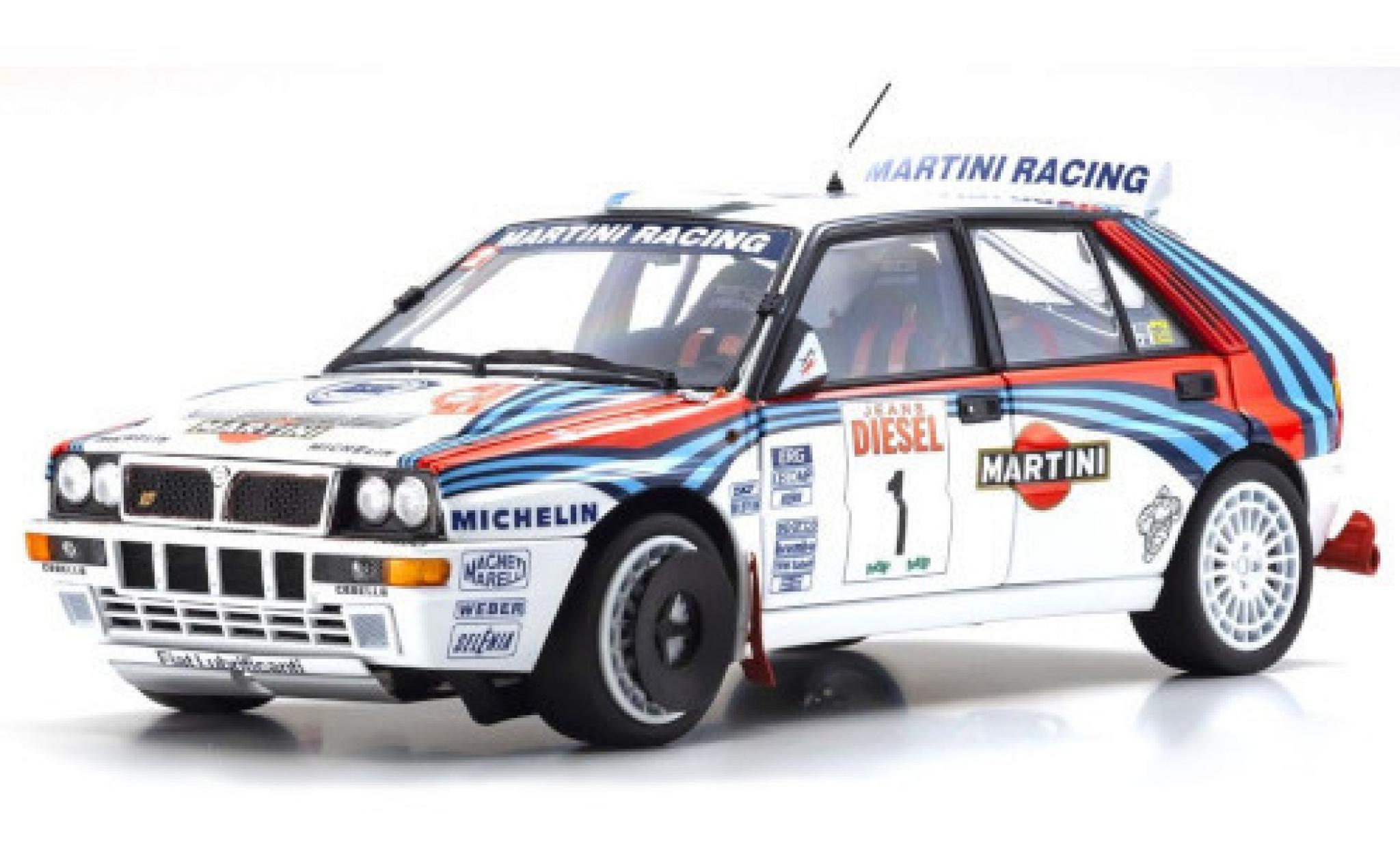 Lancia Delta 1/18 Kyosho HF Integrale No.1 Martini Racing Martini Rallye WM Rallye San Remo 1992 J.Kankkunen/J.Piironen modelauto