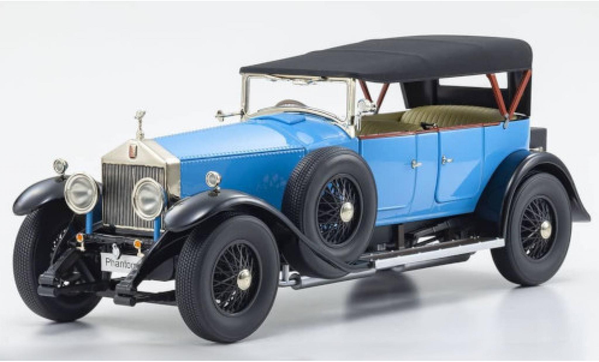 Rolls Royce Phantom 1/18 Kyosho I blauw RHD Verdeck d&eacute;tachable Persenning couch&eacute; avec modelauto
