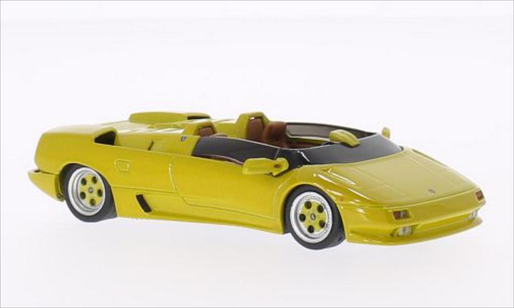 Lamborghini Diablo 1/43 WhiteBox Roadster Proodotyp geel 1992 modelauto