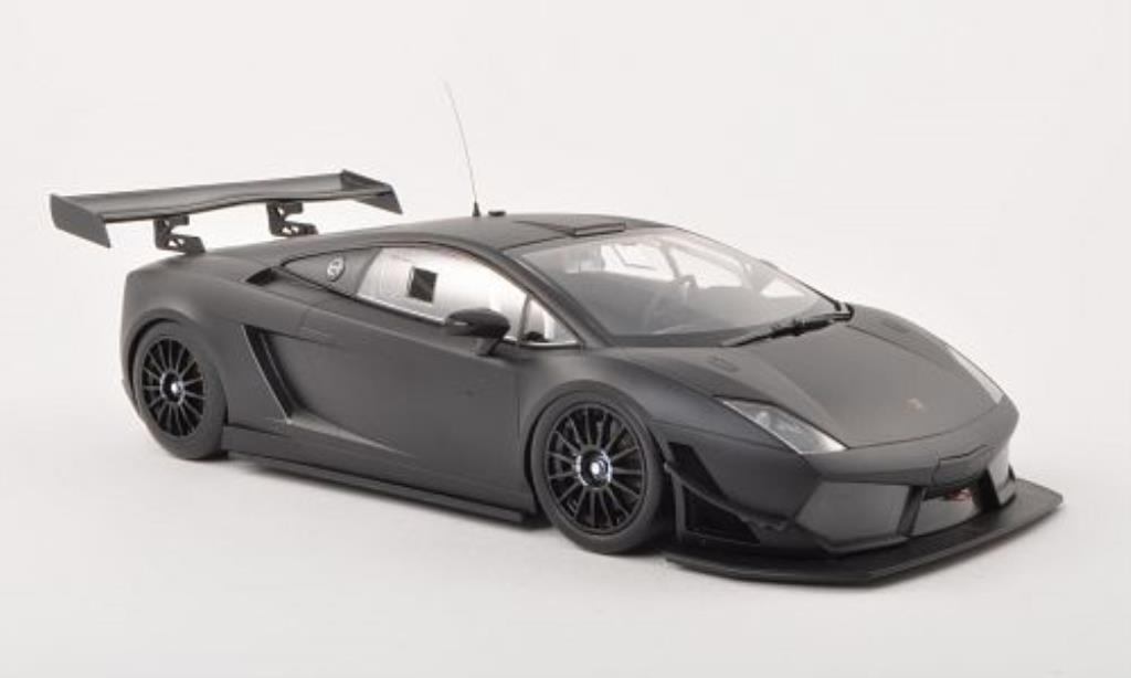 Lamborghini Gallardo 1/18 Minichamps LP 600+ GT3 matt-zwart Plain Body Version 2011 modelauto