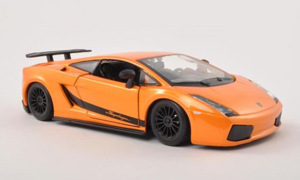Lamborghini Gallardo Superleggera 1/24 Burago Superleggera oranje 2003 modelauto