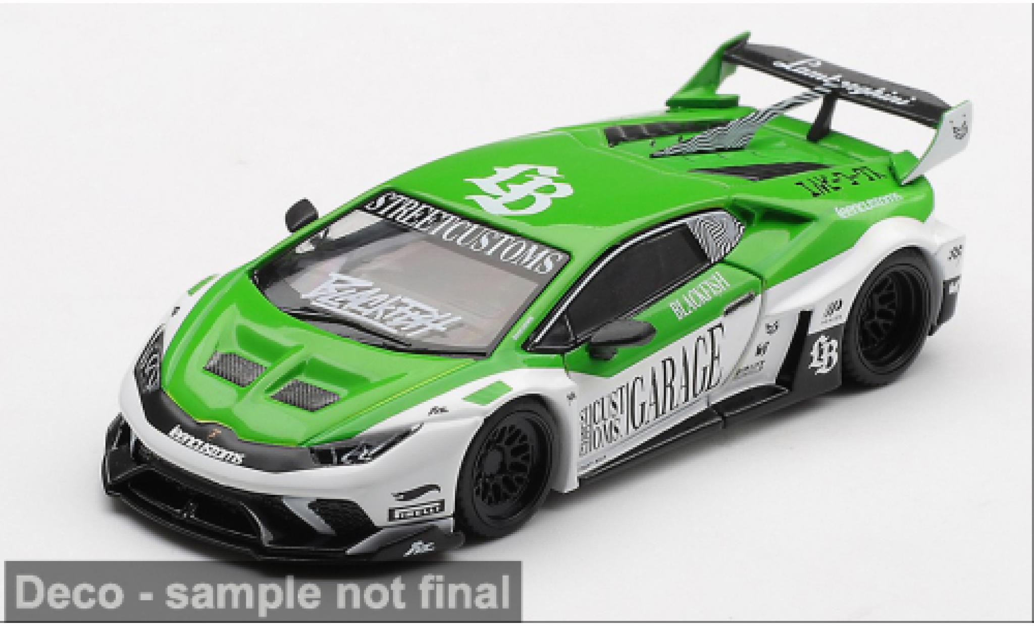 Lamborghini Huracan 1/64 Mini GT LB-Works GT groen/wit 2025 1:64 modelauto