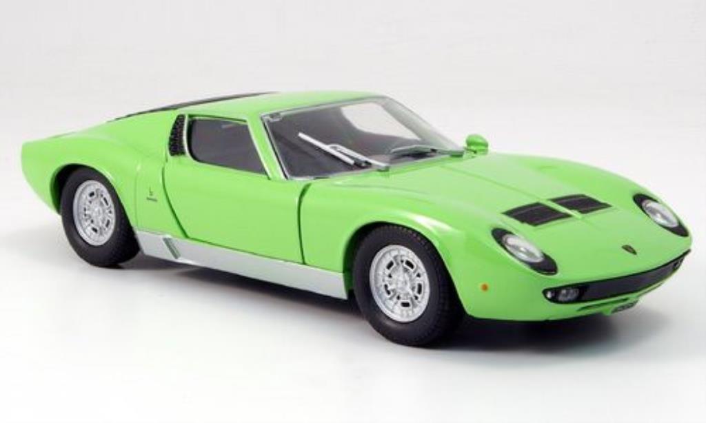 Lamborghini Miura P400 1/24 Motormax P400 S grun modelauto