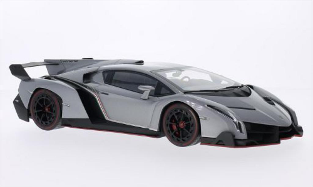 Lamborghini Veneno 1/18 Kyosho metallic grijs/rood modelauto