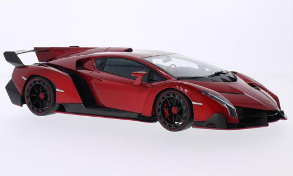 Lamborghini Veneno 1/18 Autoart metallic rood 2013 modelauto