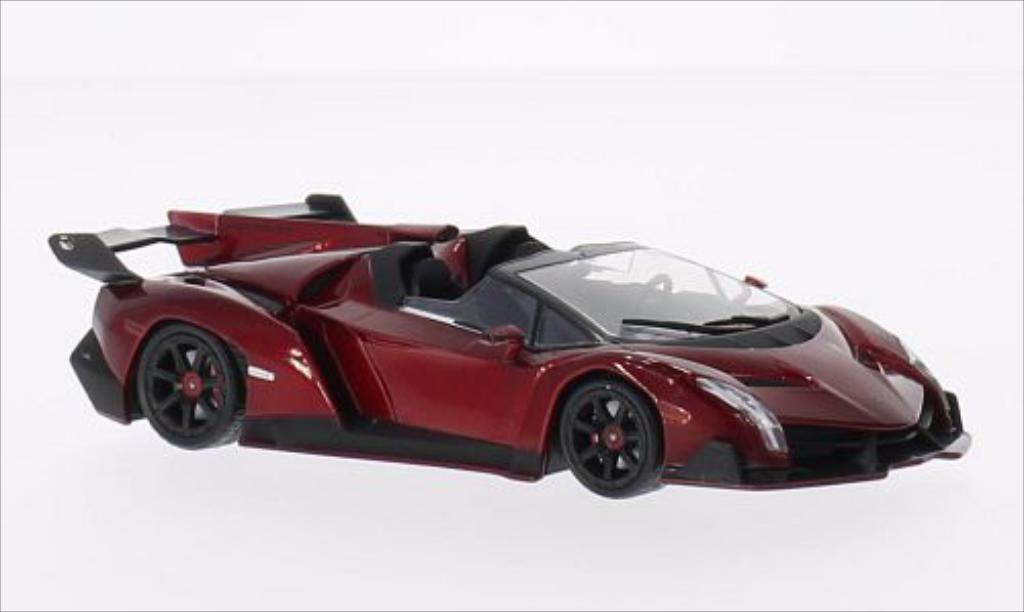 Lamborghini Veneno 1/43 WhiteBox Roadster metallic rood 2013 modelauto