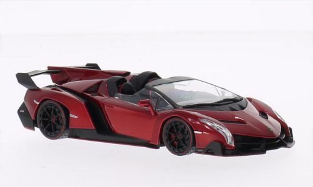 Lamborghini Veneno 1/43 Kyosho Roadster metallic rood modelauto