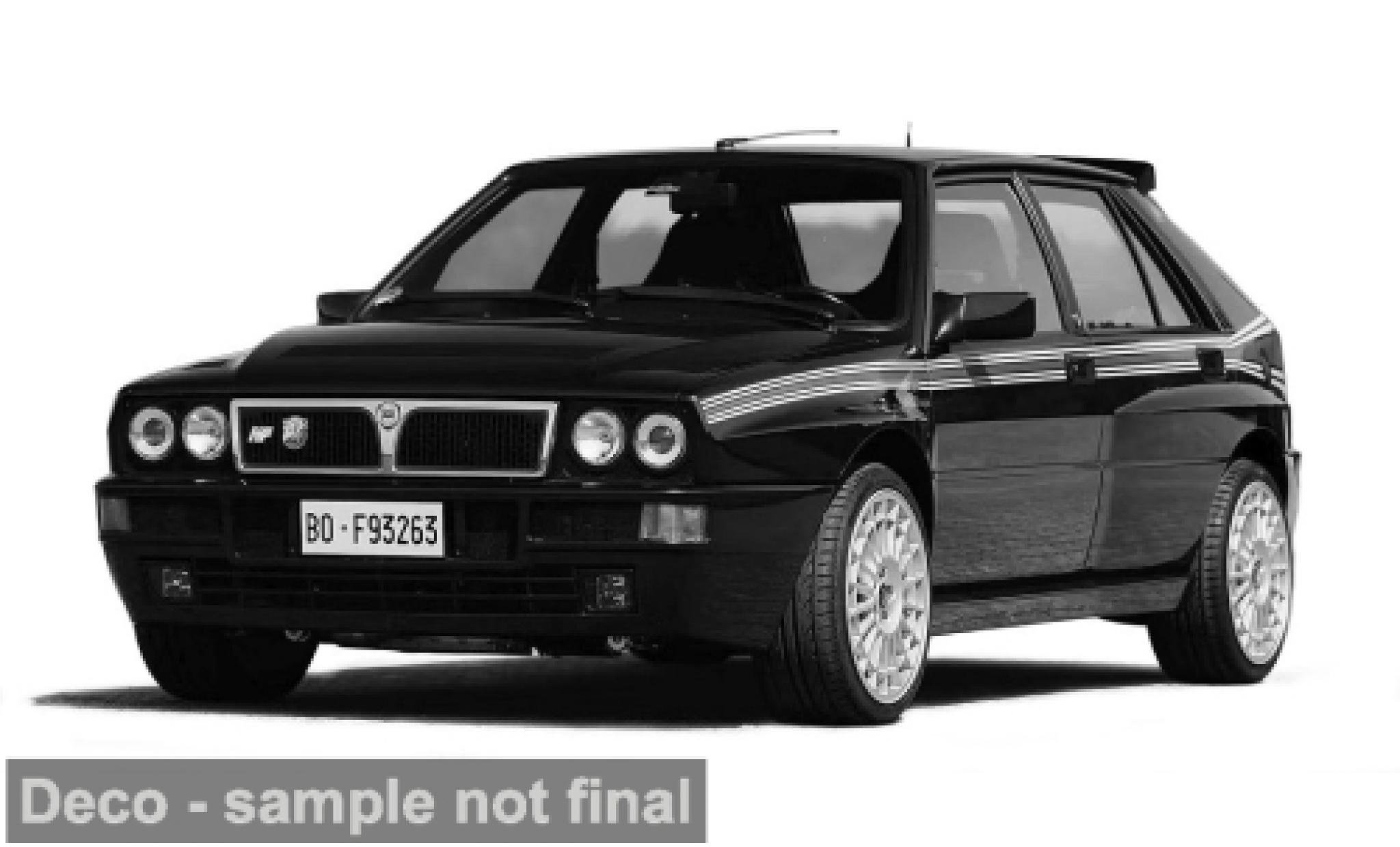 Lancia Delta 1/43 IXO HF integrale EVO zwart/Dekor 1992 1:43 modelauto