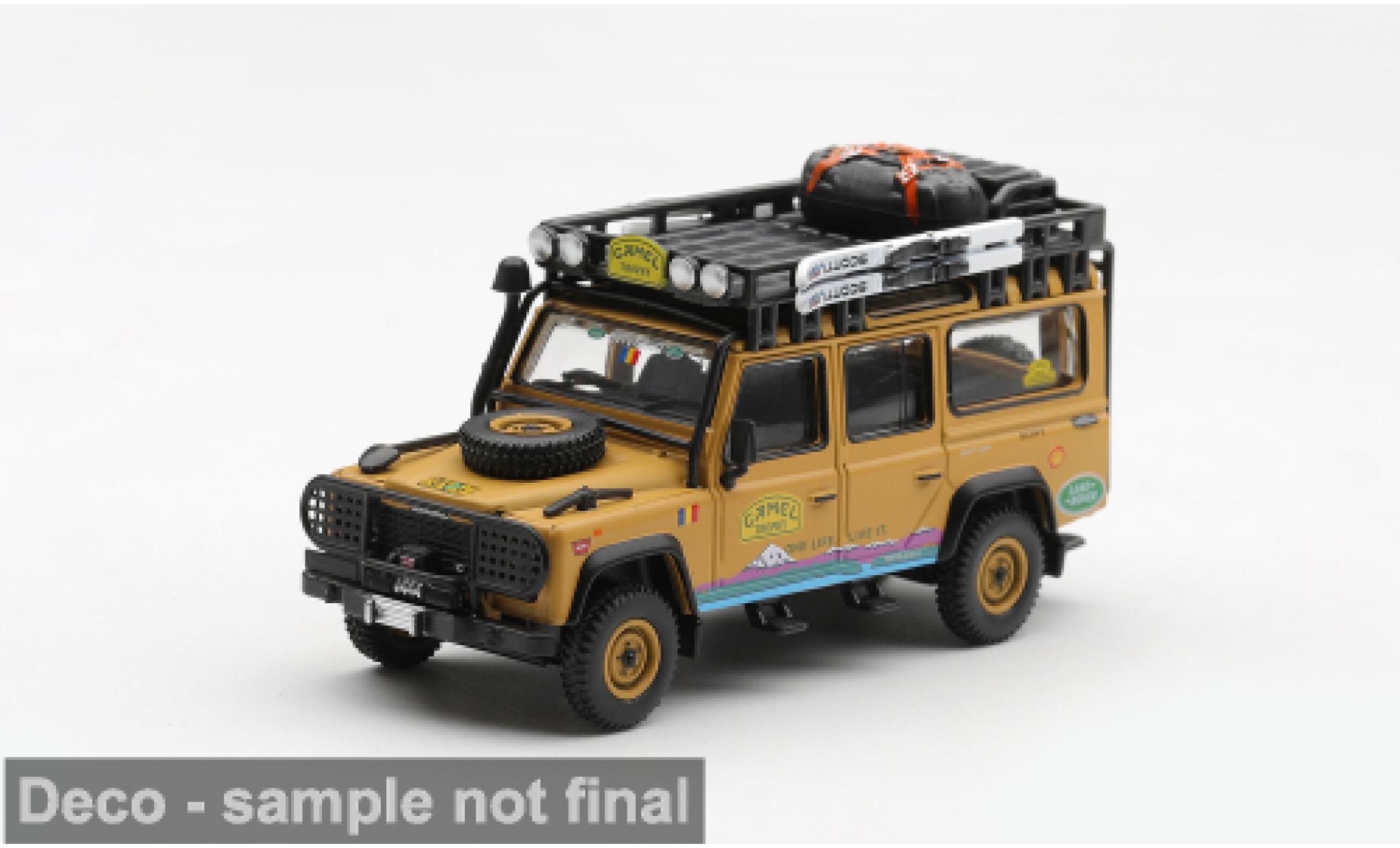 Land Rover Defender 1/64 Mini GT 110 Camel Trophy Camel Trophy Tierra del Fuego 1998 Camel Trophy Team Romania Camel Trophy 1:64 modelauto