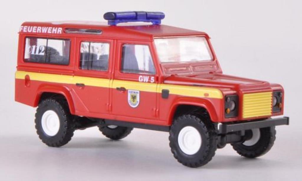 Land Rover Defender 1/87 Busch 110 SW Brandweer Dortmund 1983 modelauto