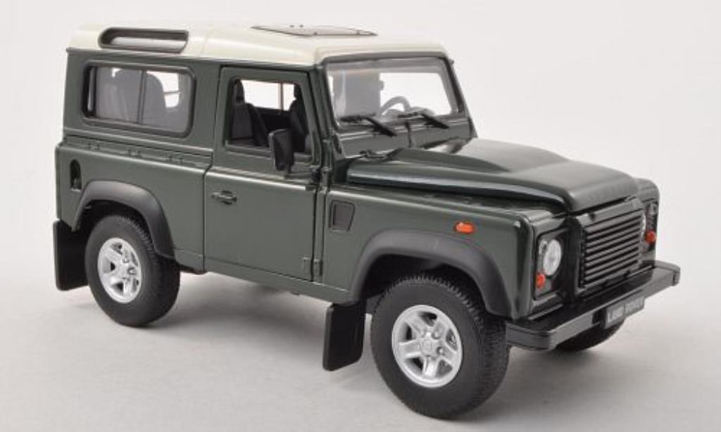 Land Rover Defender 1/24 Welly grun/wit modelauto