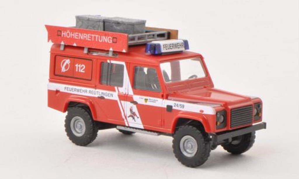 Land Rover Defender 1/87 Busch Hohenrettung Brandweer Reutlingen modelauto