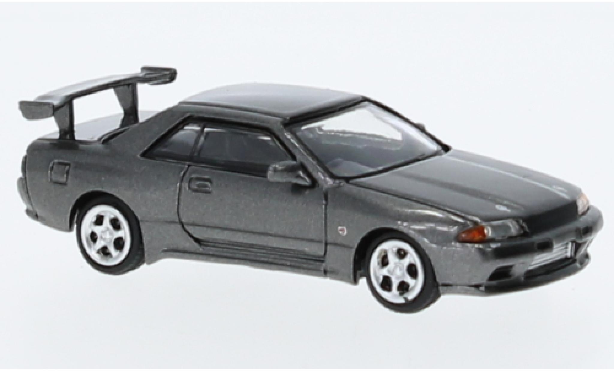 Nissan Skyline 1/87 Lang Feng Model GT-R (R32) metallic grijs 1:87 modelauto