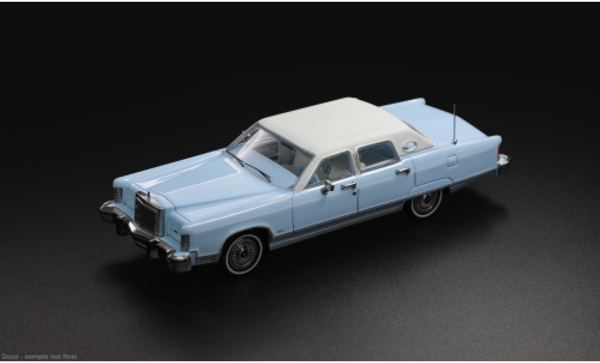Lincoln Continental 1/64 Sun Star blauw/wit 1979 1:64 modelauto