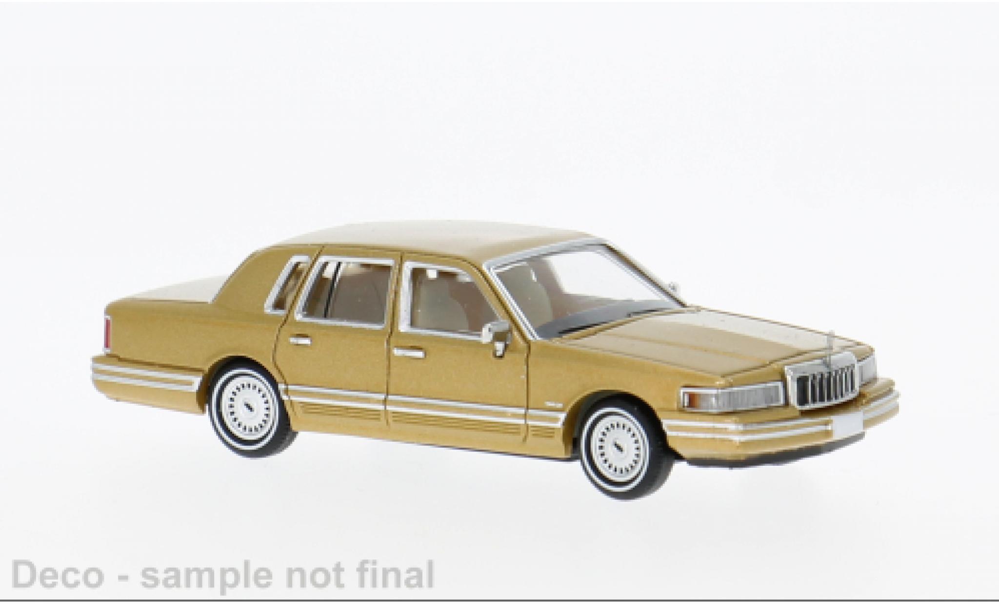 Lincoln Town Car 1/87 PCX87 gold 1991 1:87 modelauto
