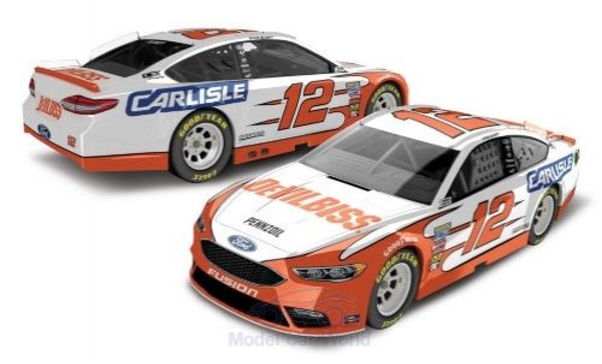 Ford Fusion 1/64 Lionel Racing No.12 Team Penske Carlisle Nascar 2018 R.Blaney modelauto