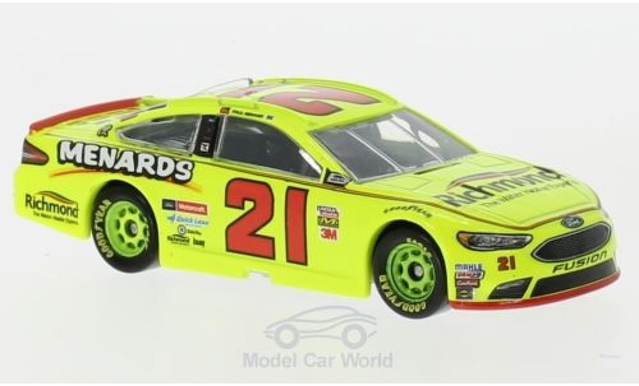 Ford Fusion 1/64 Lionel Racing No.21 21 Wood Broodhers Menards Nascar 2018 P.Menard modelauto