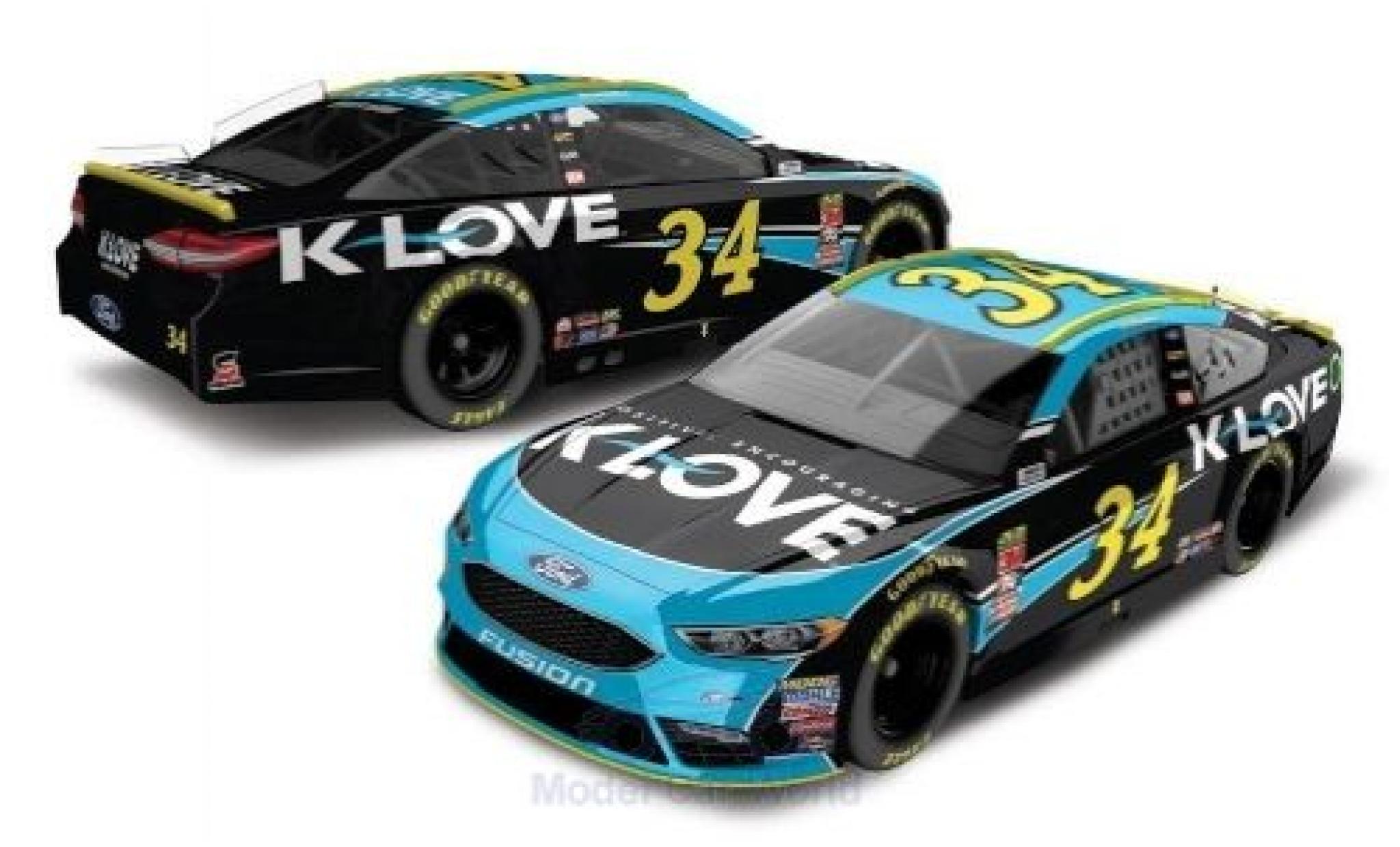 Ford Fusion 1/64 Lionel Racing No.34 FrontRow Motorsports K-Love Nascar 2018 M.McDowell modelauto