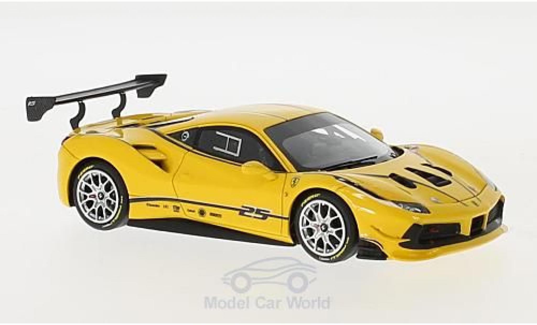 Ferrari 488 1/43 Look Smart Challenge geel/Dekor modelauto