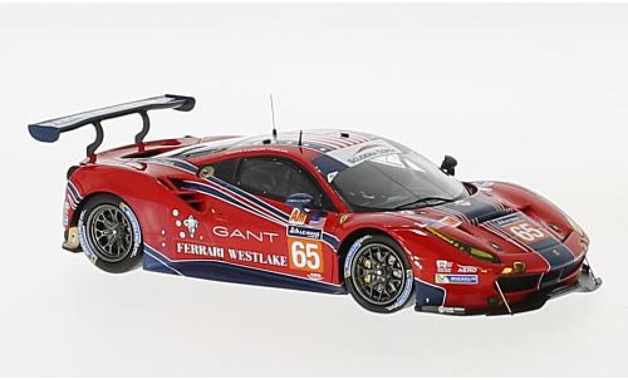 Ferrari 488 1/43 Look Smart GTE No.65 Scuderia Corsa 24h Le Mans 2017 C.Nielsen/A.Balzan/B.Curtis modelauto