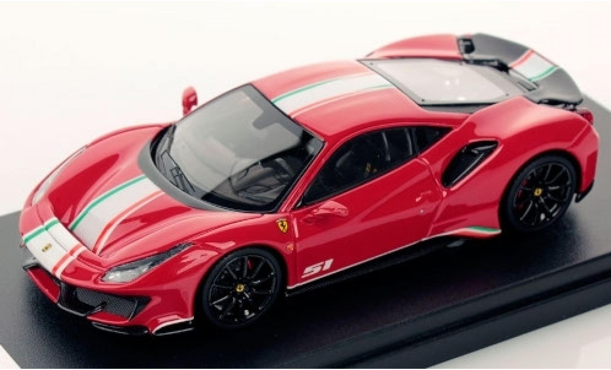 Ferrari 488 1/43 Look Smart Pista Piloti rood/Dekor modelauto