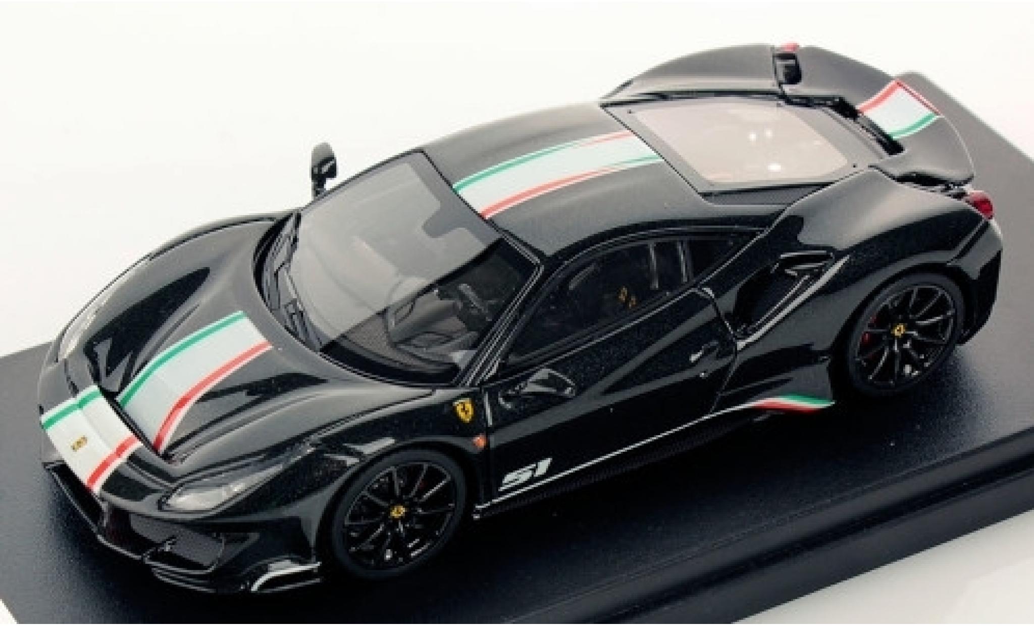 Ferrari 488 1/43 Look Smart Pista Piloti zwart/Dekor modelauto