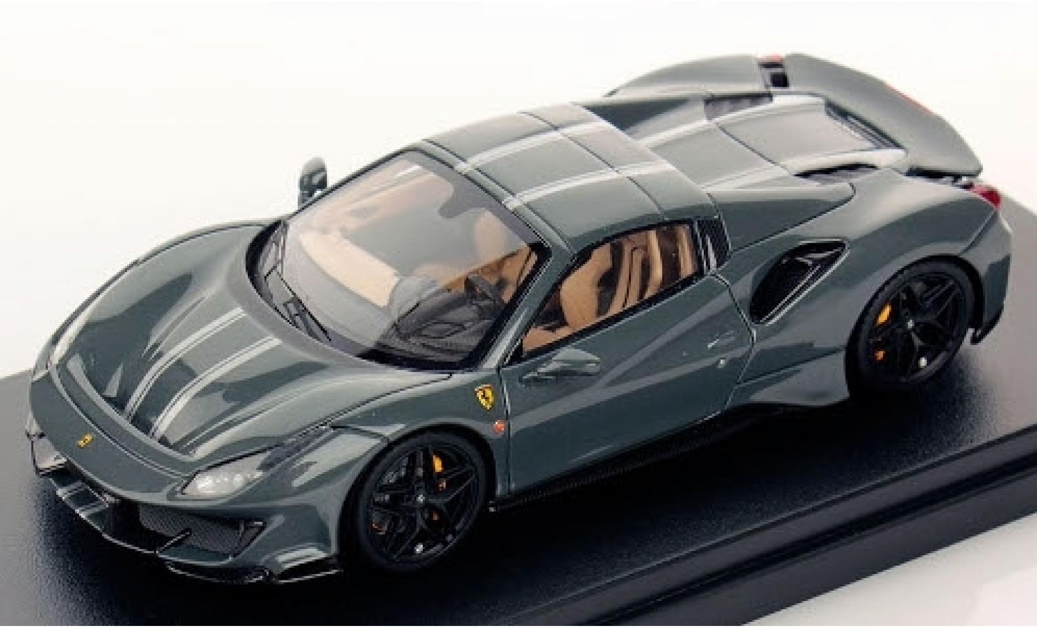 Ferrari 488 1/43 Look Smart Pista Spider Hardtop grijs/grijs 2018 modelauto