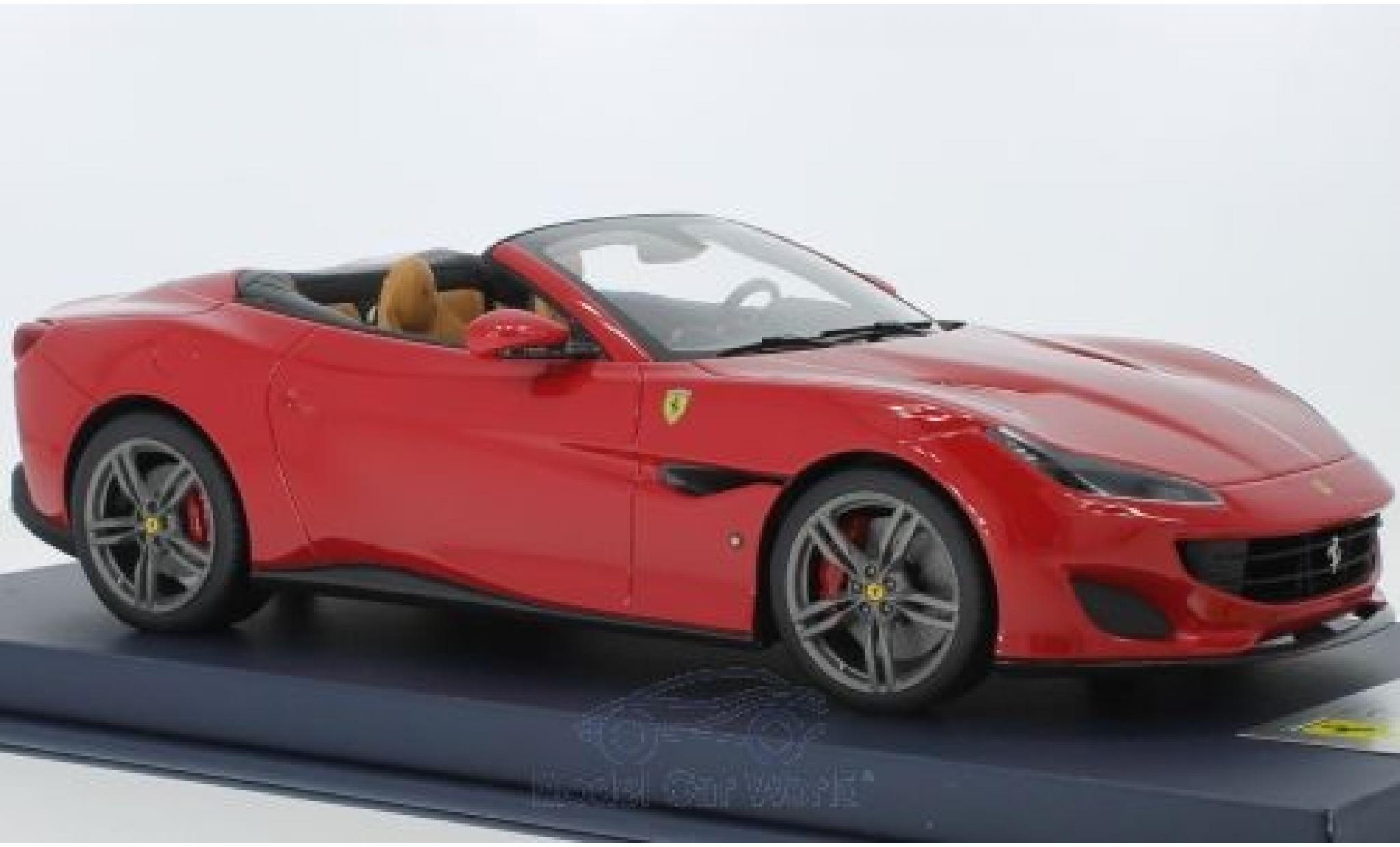 Ferrari Portofino 1/18 Look Smart rood 2018 Interieur beige modelauto