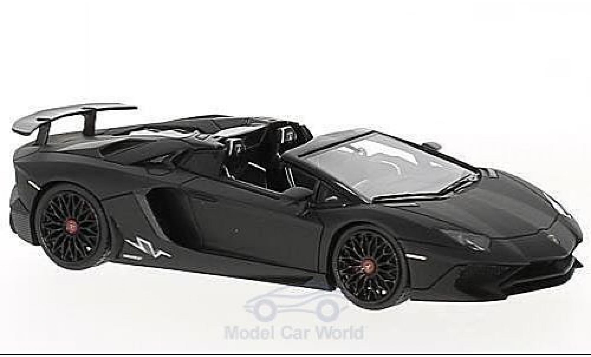Lamborghini Aventador 1/43 Look Smart LP 750-4 Superveloce Roadster matt-zwart modelauto