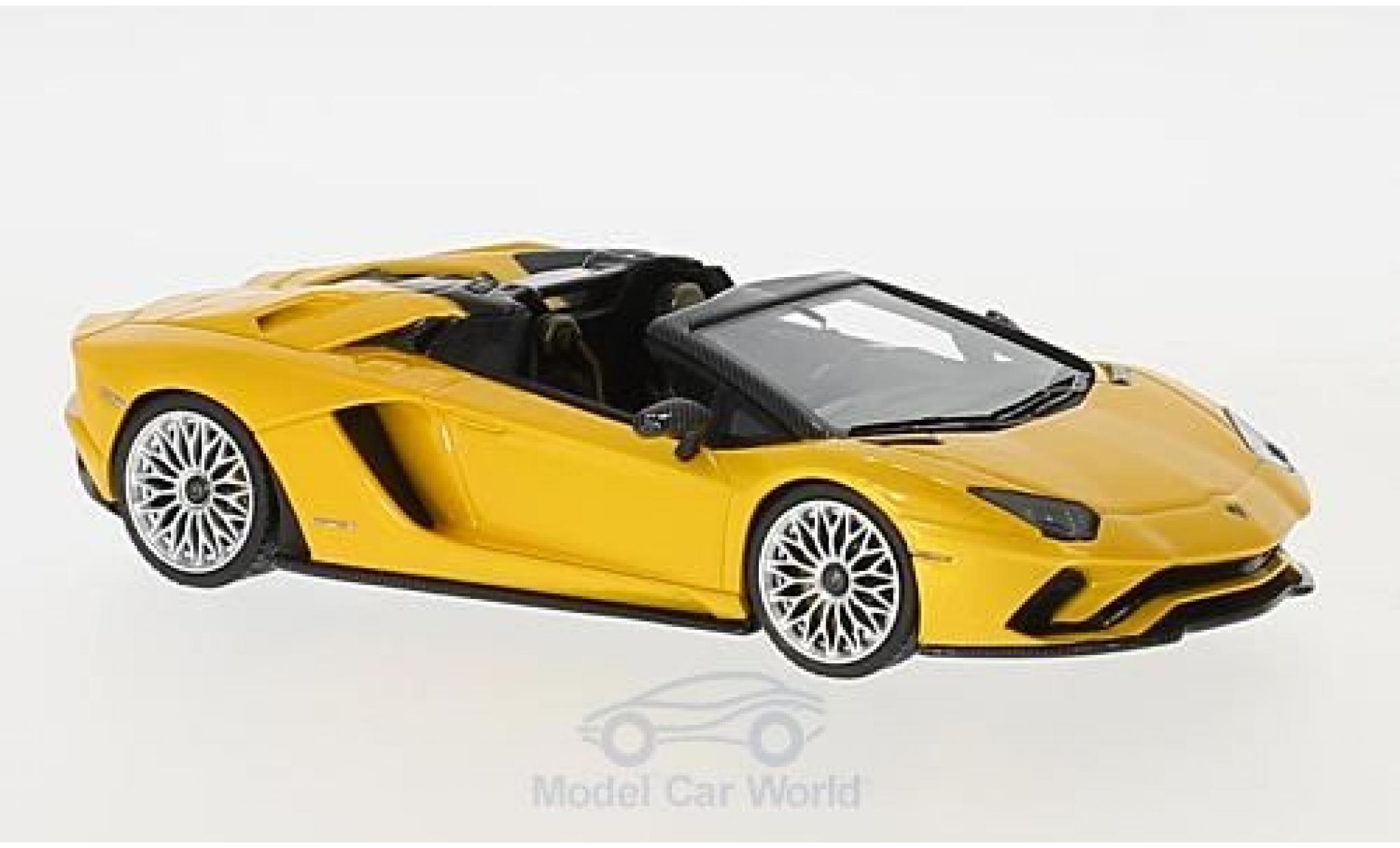 Lamborghini Aventador Roadster 1/43 Look Smart S Roadster metallic geel modelauto