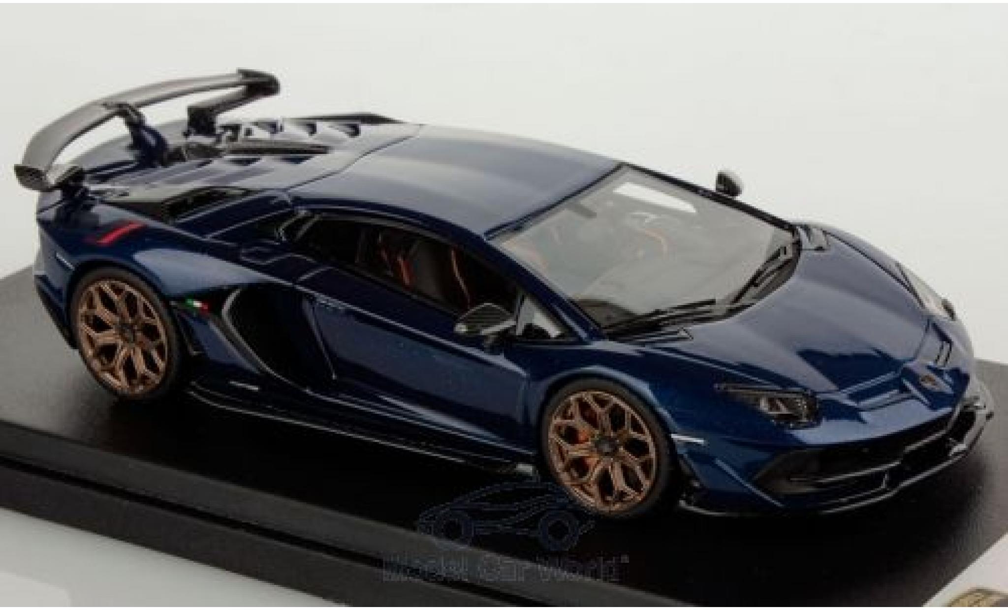 Lamborghini Aventador 1/43 Look Smart SVJ blauw modelauto
