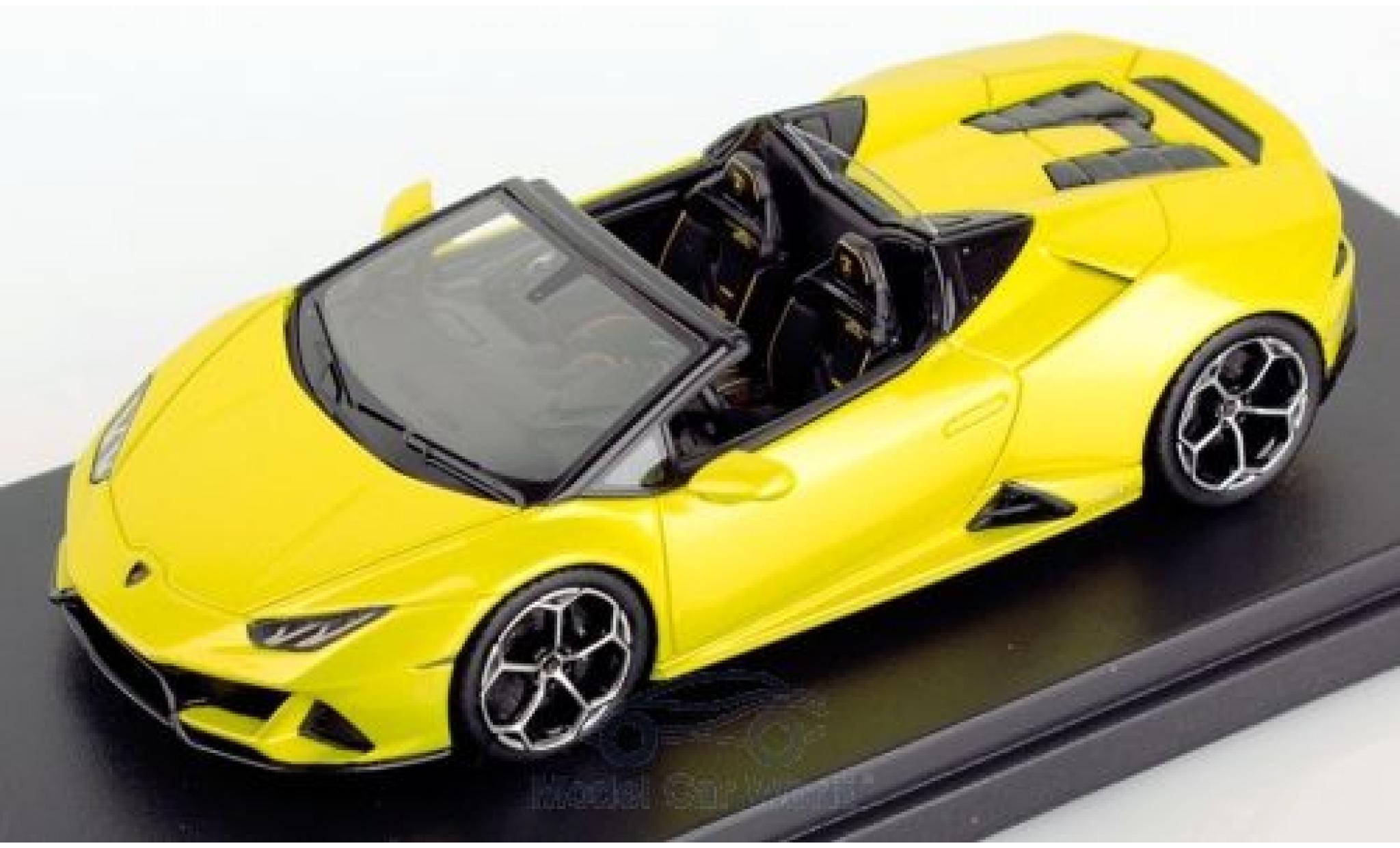 Lamborghini Huracan 1/43 Look Smart Evo Spyder metallic geel 2019 modelauto
