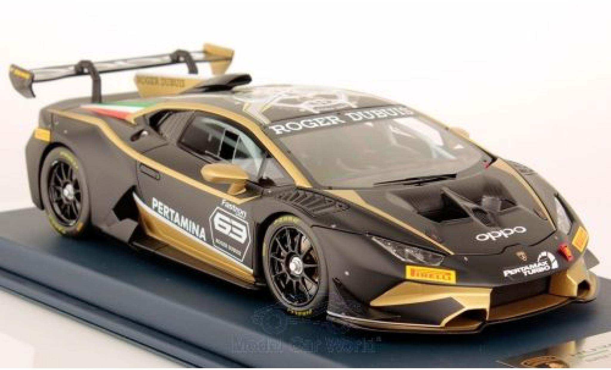 Lamborghini Huracan 1/18 Look Smart Super Trofeo Evo matt-zwart No.63 2018 modelauto