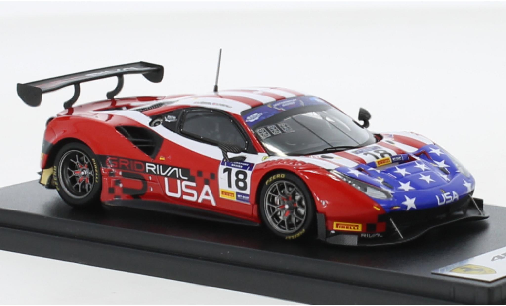 Ferrari 488 1/43 Look Smart GT3 No.18 Team USA FIA Motorsport Games GT Cup Vallelunga 2019 modelauto