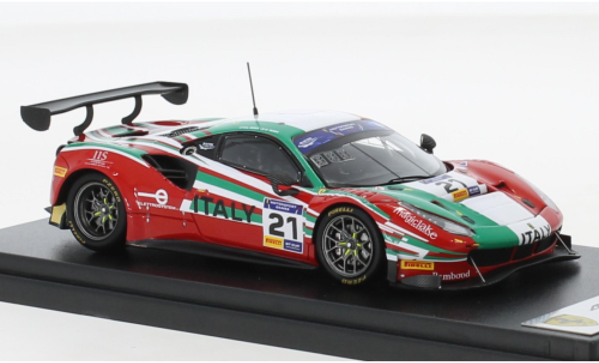 Ferrari 488 1/43 Look Smart GT3 No.21 Team Italy FIA Motorsport Games GT Cup Vallelunga 2019 modelauto