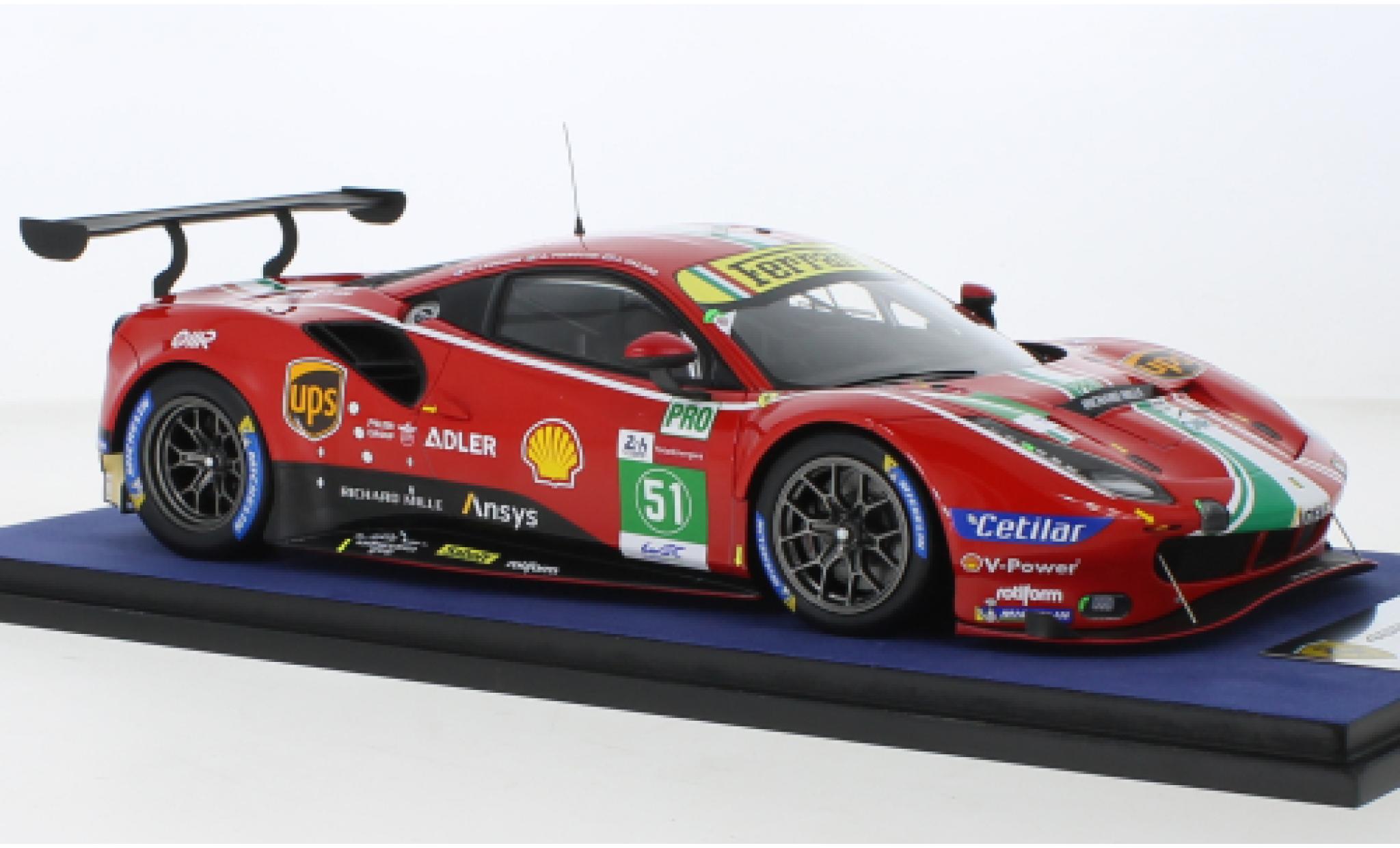 Ferrari 488 1/18 Look Smart GTE EVO No.51 AF Corse 24h Le Mans 2021 modelauto