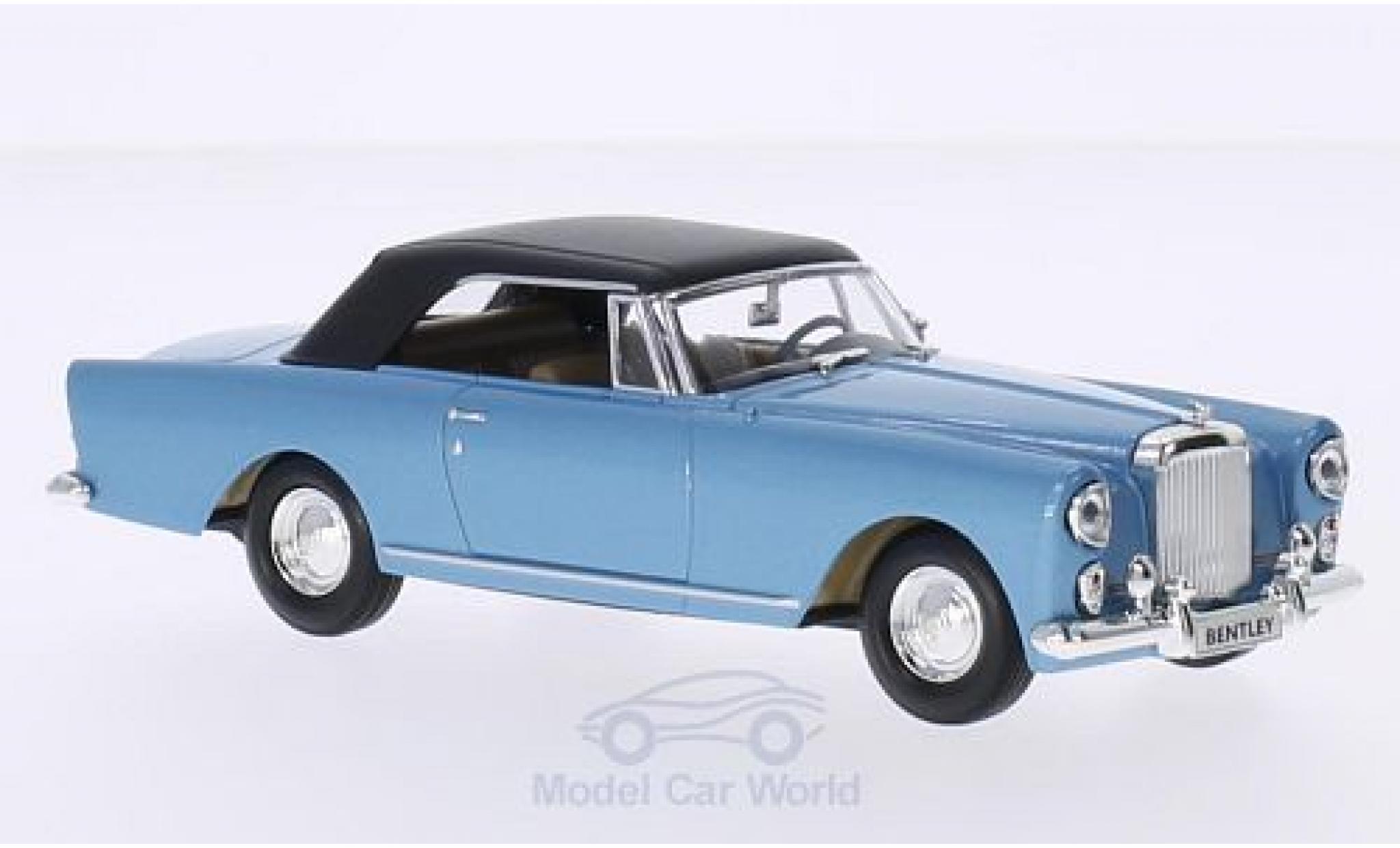 Bentley Continental T 1/43 Lucky Die Cast S2 DHC by Vilhelm Koren metallic blauw 1961 Verdeck geschlossen modelauto
