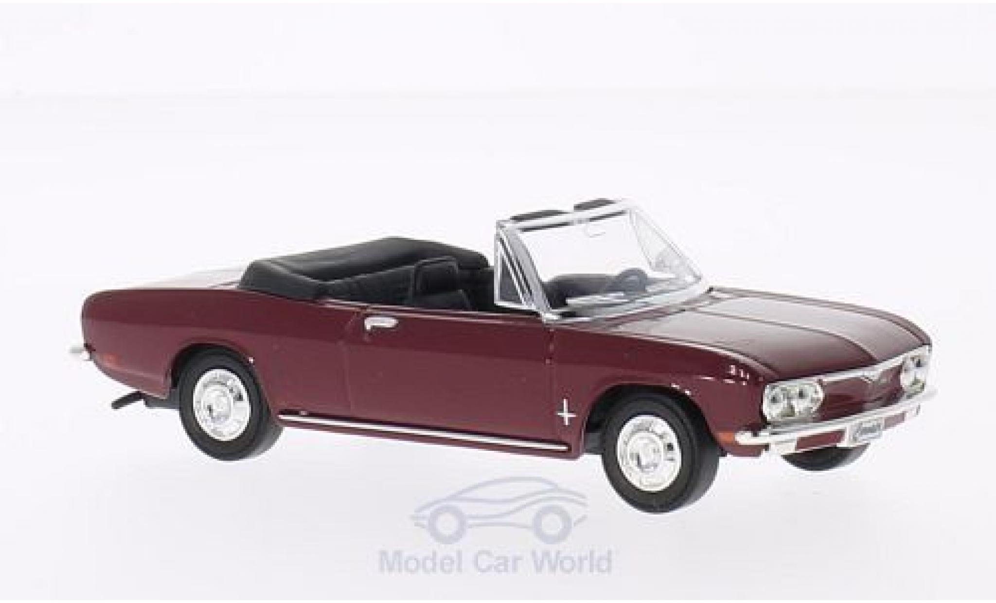 Chevrolet Corvair 1/43 Lucky Die Cast Monza rood 1969 ohne Vitrine modelauto