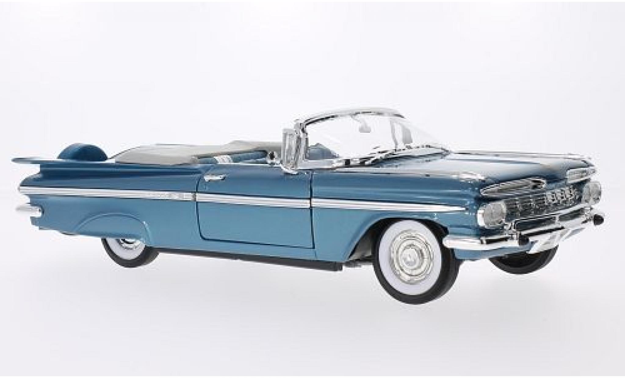 Chevrolet Impala 1/18 Lucky Die Cast metallic blauw 1959 modelauto