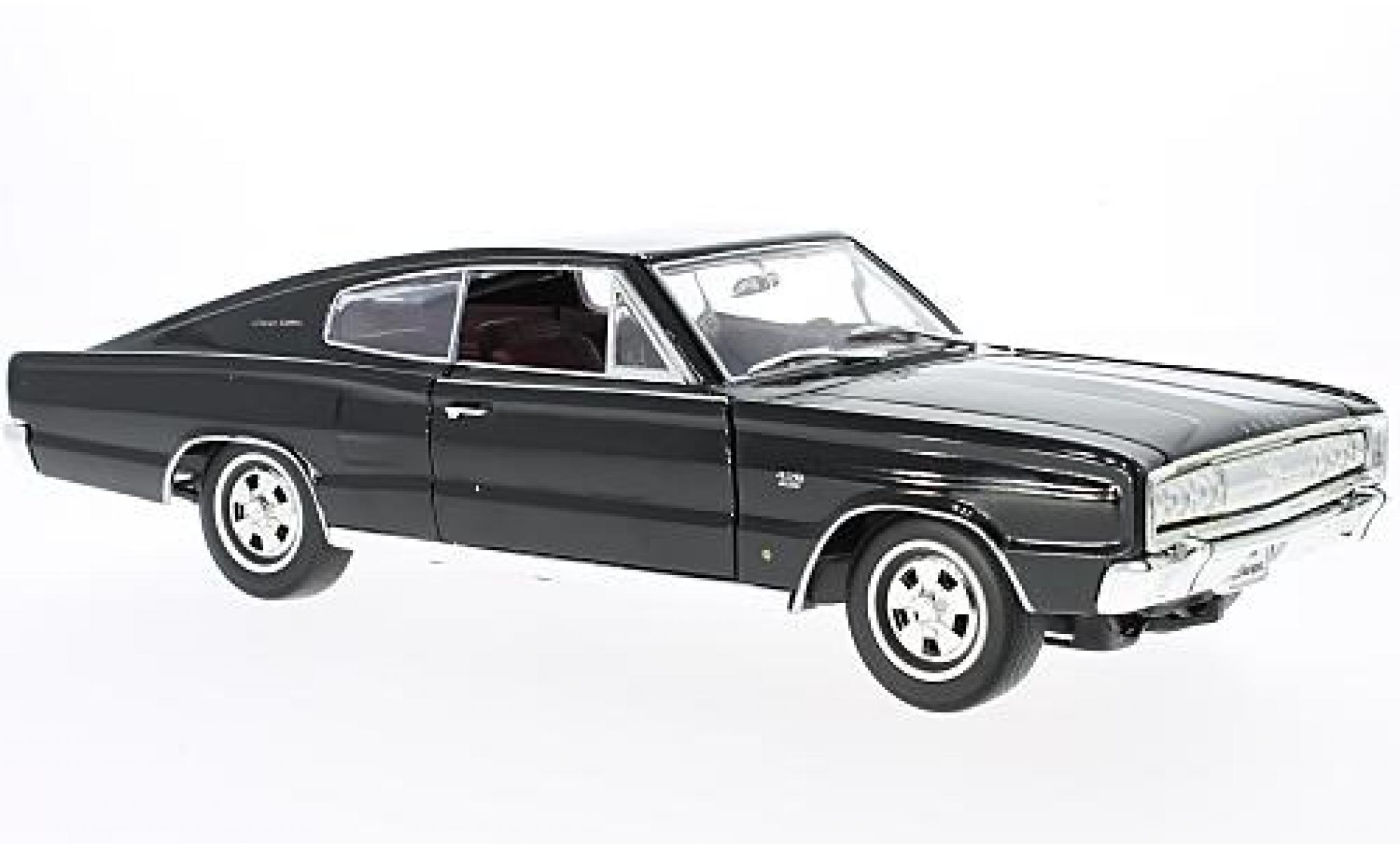 Dodge Charger 1/18 Lucky Die Cast zwart 1966 modelauto