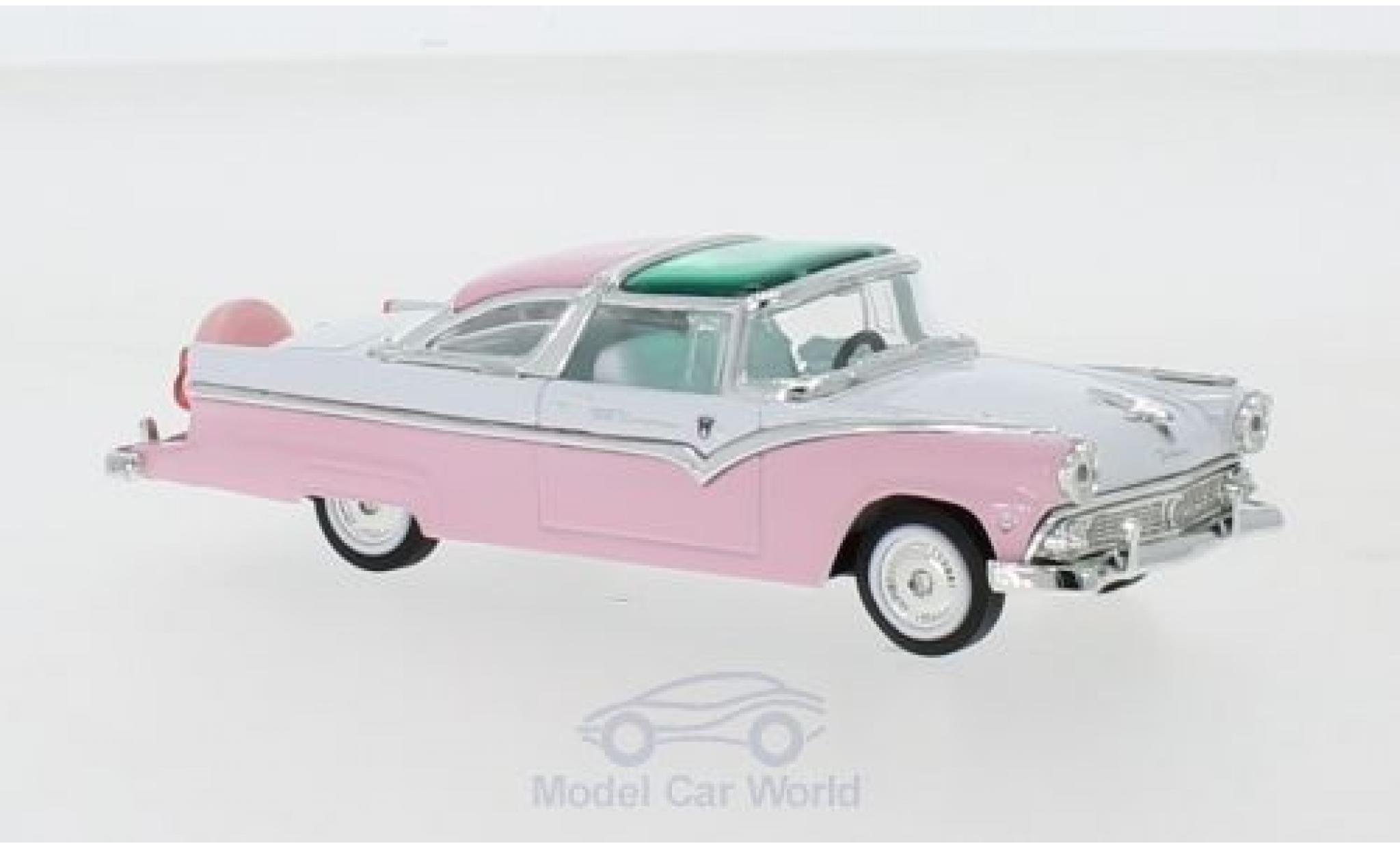 Ford Crown 1/18 Lucky Die Cast Victoria roze/wit 1955 modelauto